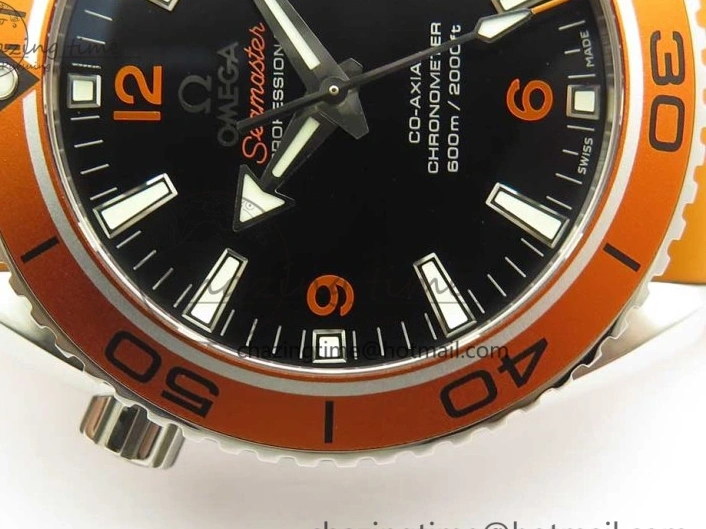 0317 Planet Ocean Professional Orange Bezel 42mm 1:1 VSF Best Edition on Orange Rubber Strap A8500 Super Clone Original 7947